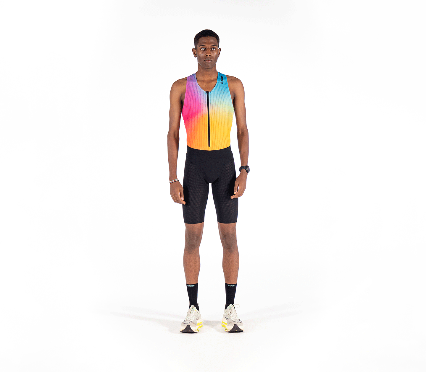Men's Marathon Speedsuit | Black – SOAR Running