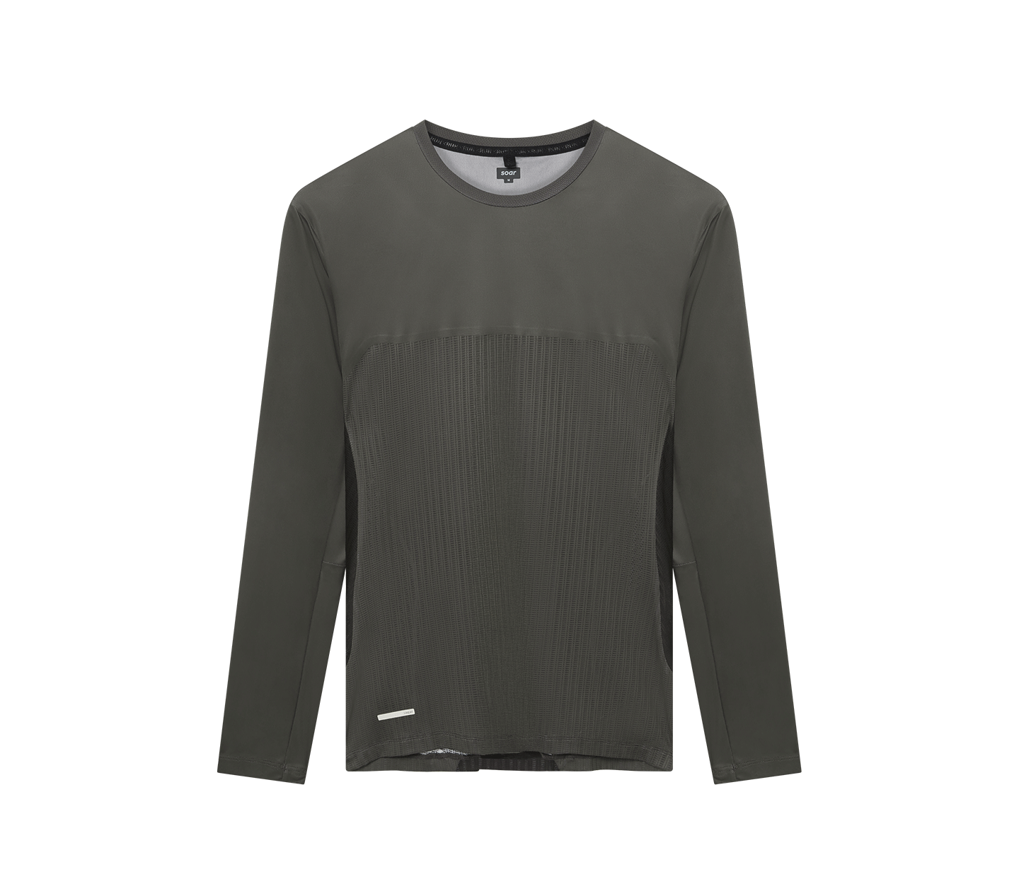 Black & Red Long Sleeve Printed Tech T-shirt by Soar Running