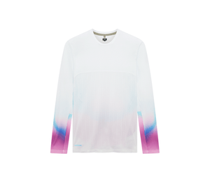 Men's LS Hot Weather T | White/Blue/Magenta – SOAR Running