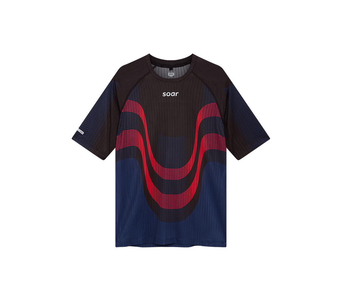 Women's Race Tee | Black/Red/Navy – SOAR Running