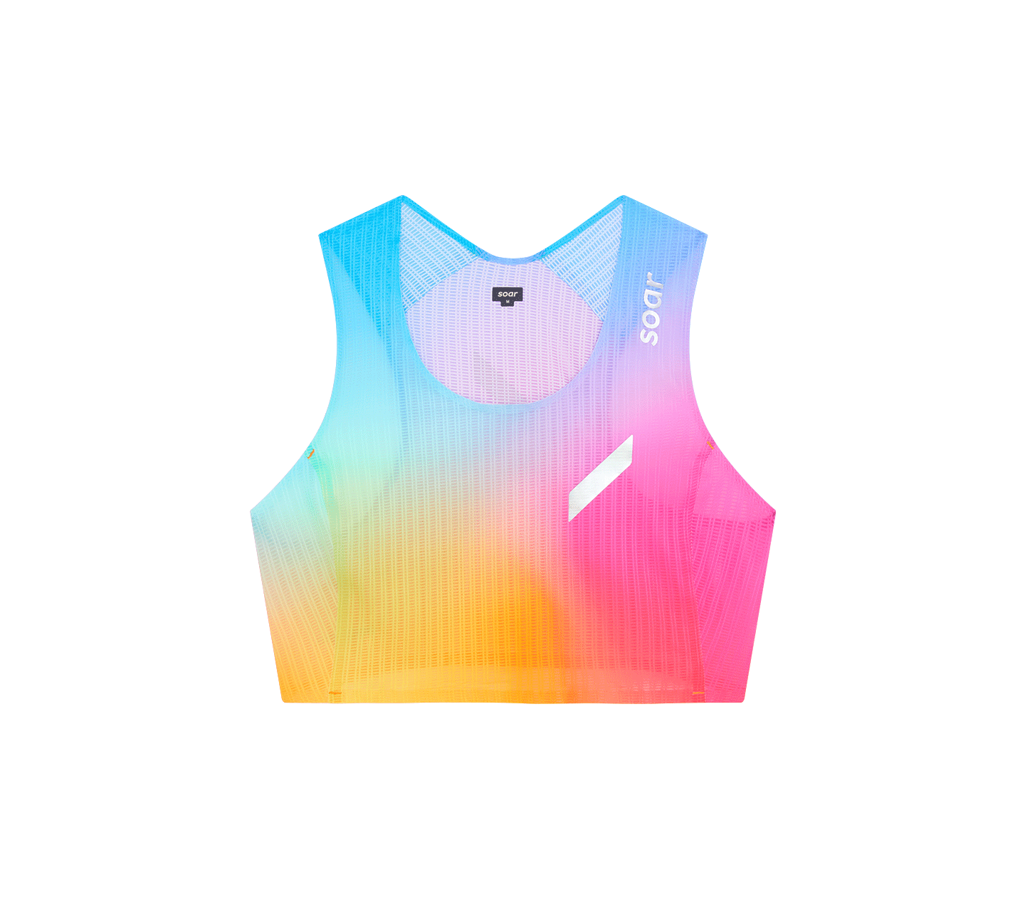 rainbow mesh crop top